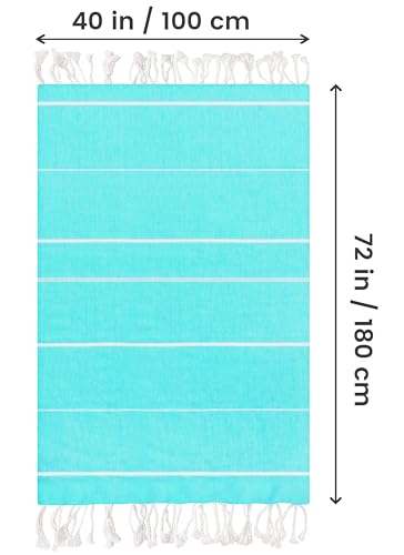 Aqua Utopia Towels Pack of 2 Oversized Turkish Beach Towels 40x72 Inches