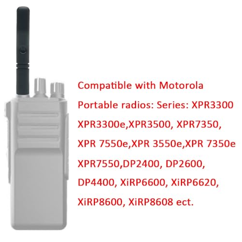 TDYU Black 1 Stubby Antenna for Motorola XPR3300/3500e - 2PCS