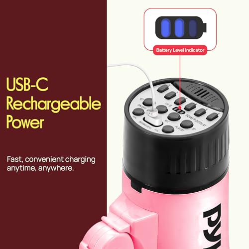 30W Rechargeable Megaphone with Bluetooth & Siren - 1000 Yard Range