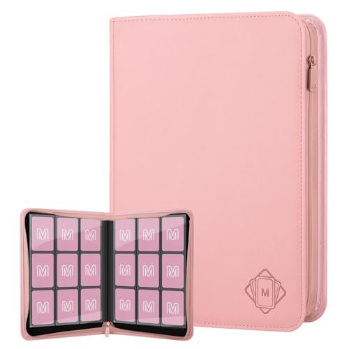 MOSLA 9-Pocket Pink Trading Card Binder Holds 540 Cards (TMG/MTG)