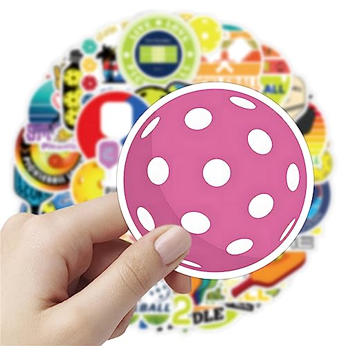Pickleball Stickers - 50 Cute Vinyl Decals for Laptops & Water Bottles