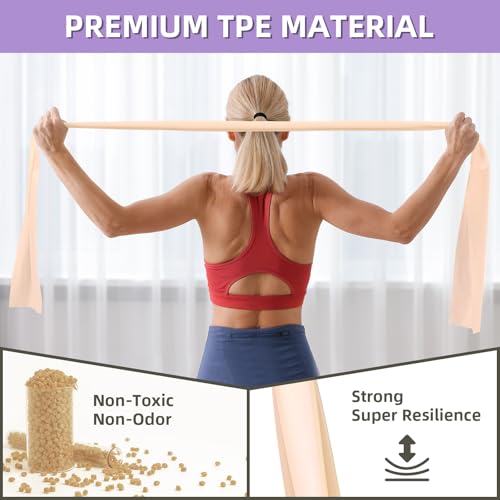 3-Level Resistance Bands Set for Exercise, Yoga, and Rehab