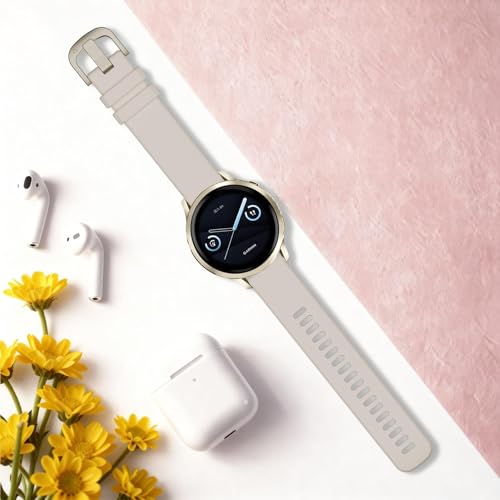 18mm Silicone Watch Band for 41mm Smartwatches - Sand Gray
