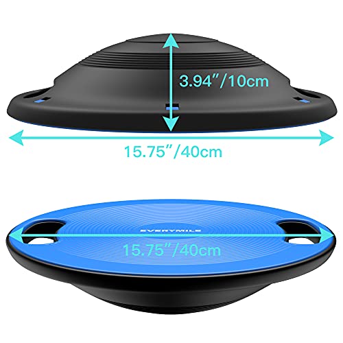 Wobble Exercise Balance Board - No-Skid, Portable Handle, Classic Blue