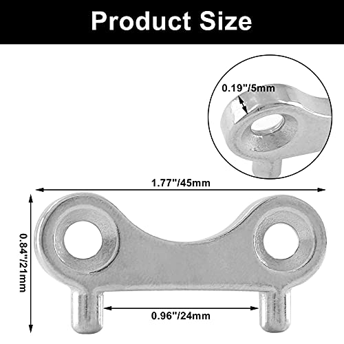 316 Stainless Steel Boat Gas Cap Key - 2 Pack Heavy Duty Deck Fill Plate Tool