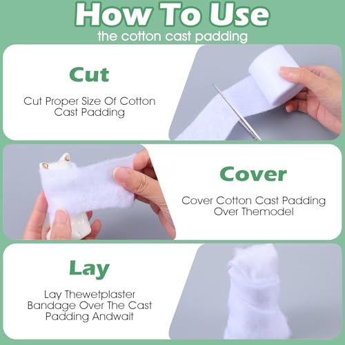 Soft Cotton Cast Padding Wrap - 6 Rolls, 2 Inch x 8.85 ft
