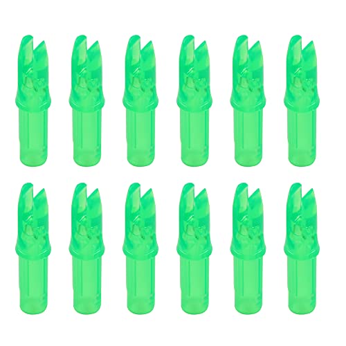 Green Archery Arrow Nocks - 50 Packs Plastic Inserts .244/.246