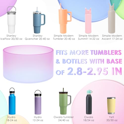 Gradient Silicone Protective Boot for 2.8-3 Inch Tumbler Base - Peach & Light Blue