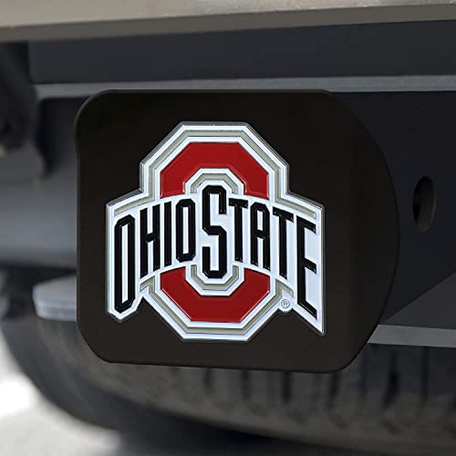 NCAA Hitch Cover - Ohio State Buckeyes - Black - 3.4" x 4"