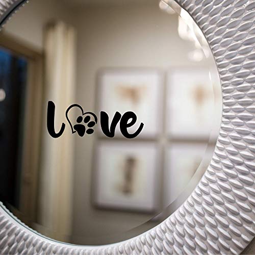 Paw Print Vinyl Wall Decal - Dog Room Decor (4x11 inches)