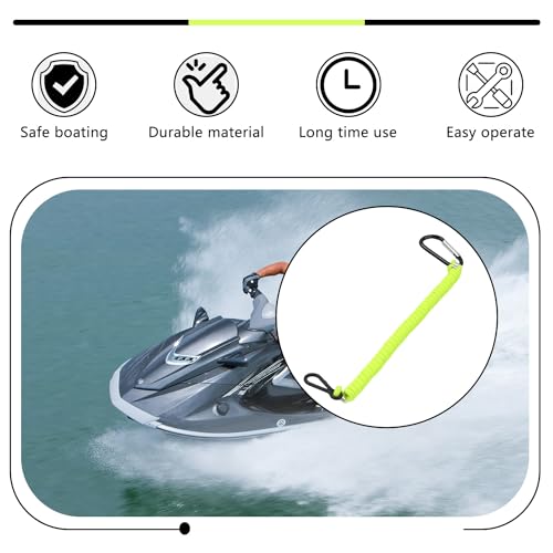 Boat Key Lanyard - Marine Outboard Engine Stop Kill Switch - Green