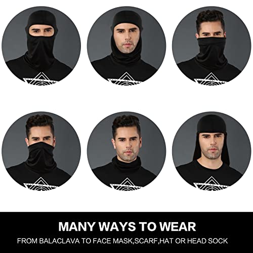 Balaclava Face Mask for Men - Cooling Protection - Large Black