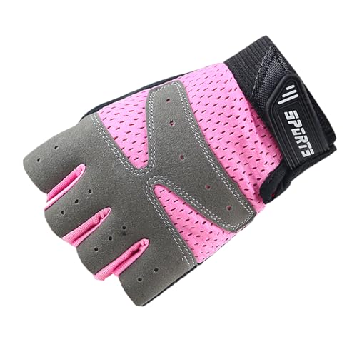 Fingerless Bike Gloves for Girls - Small (Ages 5-8) Pink