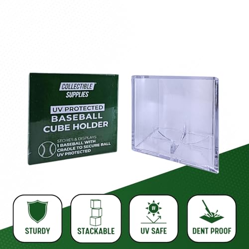 Acrylic Baseball Display Case with UV Protection - 1 UV Cube