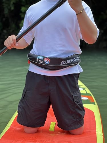 Automatic Inflatable Waist PFD for Water Sports - Black