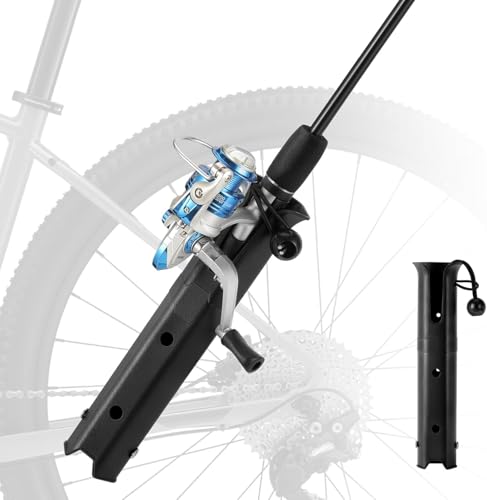 Roylvan Black Bike & Boat Mount Fishing Rod Holder 360° Rotatable, Adjustable Clamp