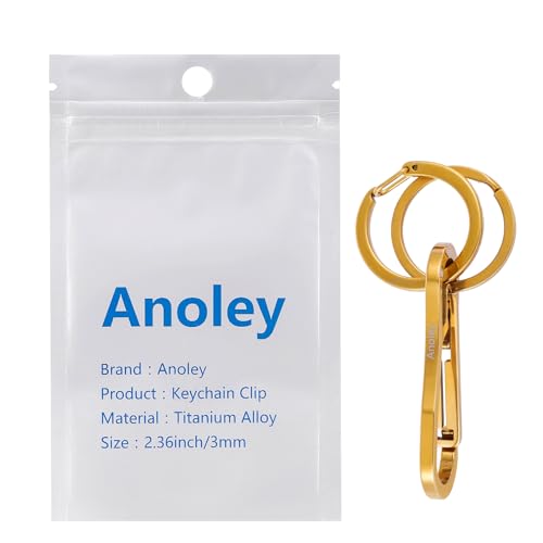 Retractable Carabiner Clip Keychain Set - Gold, Quick Release