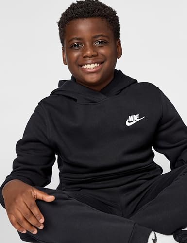 Kids' Sportswear Club Fleece Pullover Hoodie - X-Large Black/White