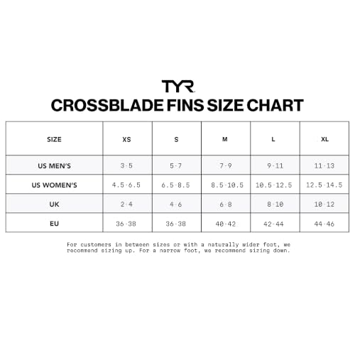 TYR Crossblade Fins 2.0 Short Blade Durable Natural Rubber Swim Flippers - Black/Red, Medium