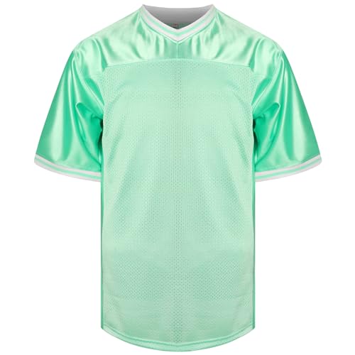 Blank Football Jerseys - Mesh Athletic Sports Uniform - X-Large Apple Green