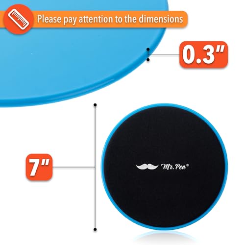 Dual-Sided Core Sliders for Workout & Fitness - 2 Pack - Blue