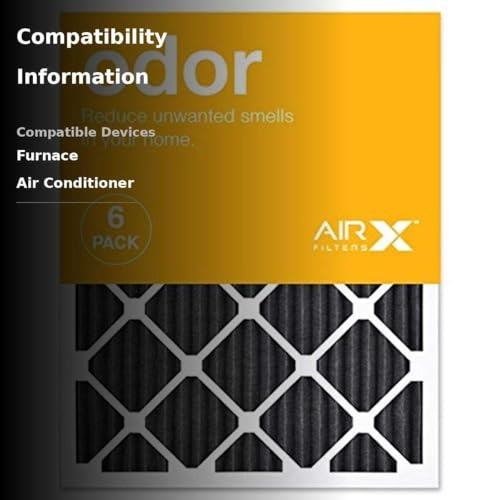AIRX FILTERS WICKED CLEAN AIR. ODOR 20x25x1 MERV 7 Carbon Pleated Air Filter - Made in the USA - Box of 6