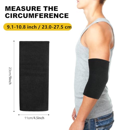 Elbow Compression Sleeves - Breathable Brace Support for Sports - Black 1 Pair