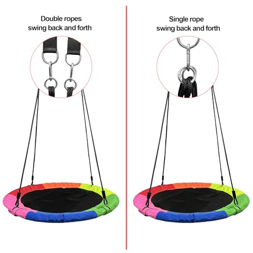 Xapigo 40 Inch Multicolor Tree Swing for Kids & Adults, Heavy Duty 900D Fabric