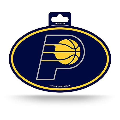 Indiana Pacers Oval Team Logo Vinyl Decal - 3.75 x 5.75 Inches
