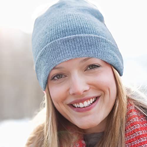 Cuffed Knit Beanie for Women & Men - One Size Pure Ginger