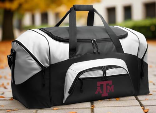 Texas A&M Aggies Duffel Bag - Large Black Gym & Luggage Bag
