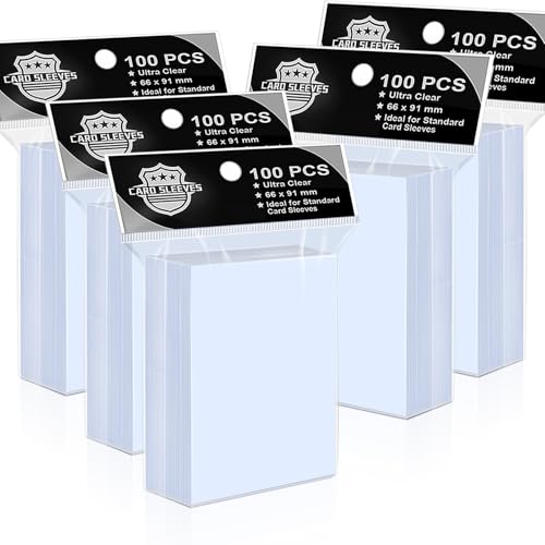 500Pcs Clear Trading Card Sleeves - 66 x 91 mm Protectors