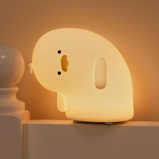 ATCTBOGFS Cute Duck Lamp, Fun LED Squishy Animal Night Light - Chicken/Pig/Rabbit/Panda Options, Toddler Baby Nursery Touch Kawaii Light for Kids, Room/House Decor