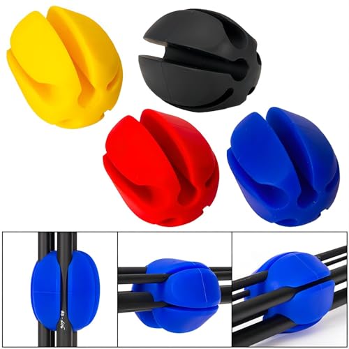 10Pcs Silicone Fishing Rod Holder Straps - Orange