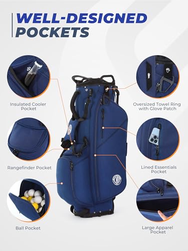 7-Way Golf Stand Bag for Men & Women - Lightweight Blue