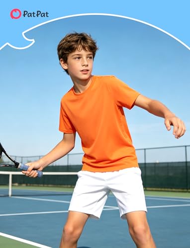 Boys Neon Rash Guard Swim Shirt - Orange, 11-12 Years