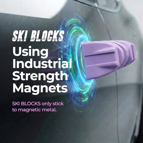 Portable Magnetic Ski & Gear Mount - 2-Pack for Skis, Snowboards, Bikes