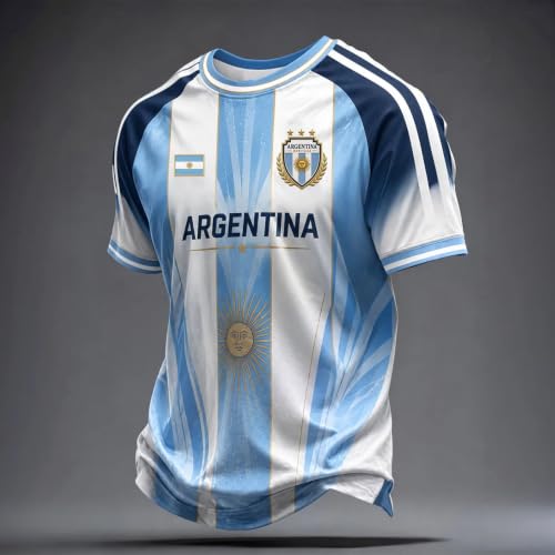 Men's Argentina Soccer Jersey 2026 World Cup - Medium A-Blue