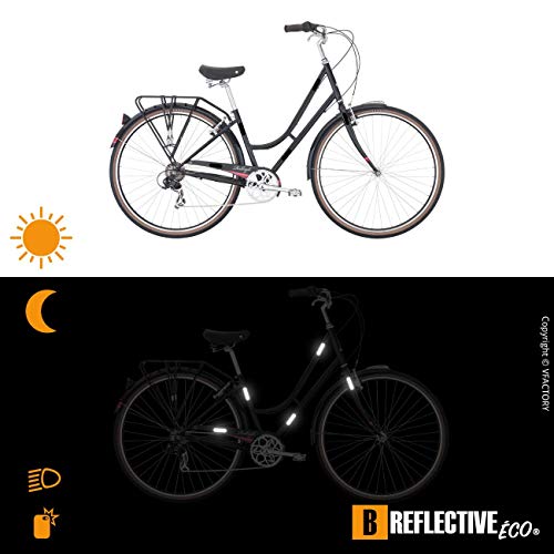 10 Black Reflective Stickers for Motorcycle & Bike Safety - Set of 1