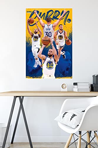 NBA Golden State Warriors Stephen Curry Wall Poster - Unframed 34"L x 22.4"W