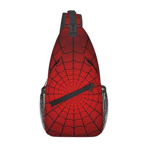 YOZIRIBO Spider Web Crossbody Sling Bag for Men Women Boys Girls Travel Hiking