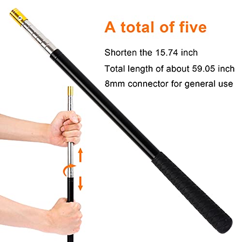 Fishing Harpoon Spear - Stainless Steel Barbed Gig, 1.3-4.9ft