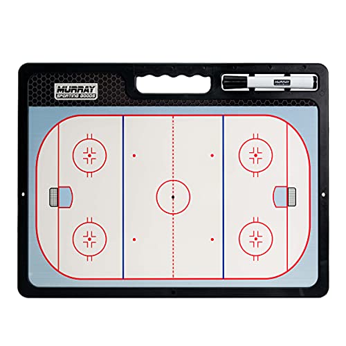 Hockey Coaches Clipboard Double-Sided Dry Erase Board with Marker - Murray Sporting Goods