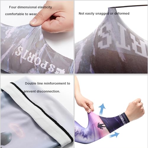 UV Sun Protection Compression Arm Sleeves - Starry Sky