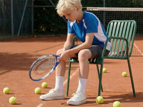 Unisex Kids Soft Combed Cotton Athletic Socks - X-Large All White