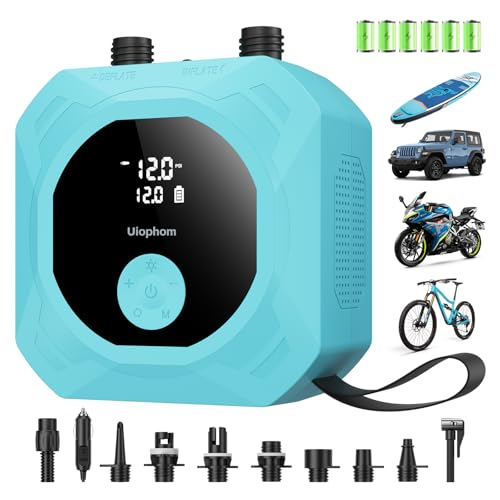 50PSI Electric Paddle Board Pump - Rechargeable Dual Stage - Blue