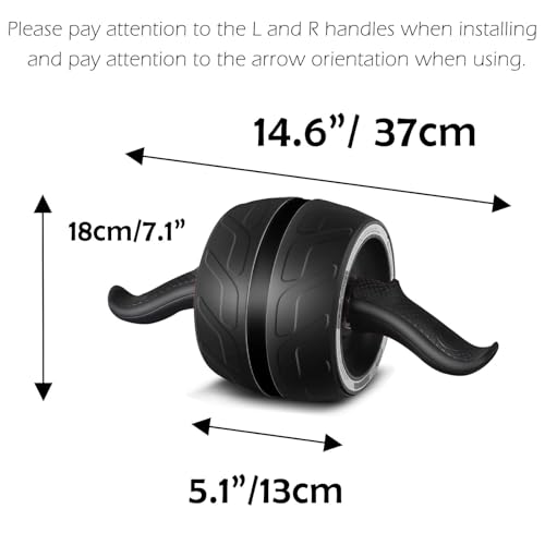 Ab Wheel Roller with Automatic Rebound - Black