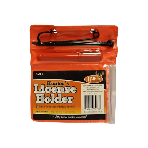 Waterproof Hunting License Holder with Integrated Pen and Zip Ties
