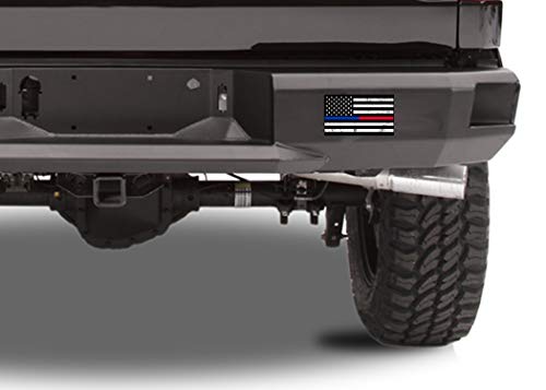 Thin Red and Blue Line Flag Car Decal - 3x5 Inch Vinyl Sticker