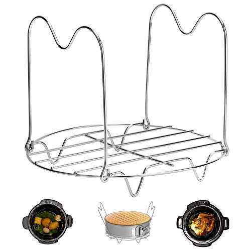 6-Inch Steamer Rack Trivet with Handles for Instant Pot